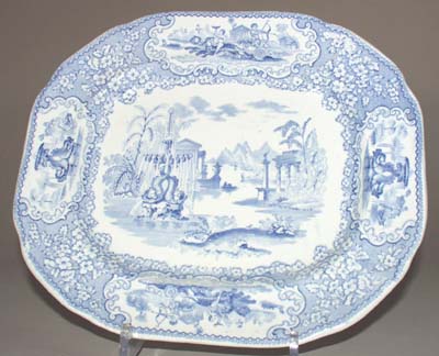 J.M.P Bell of Glasgow社「Triumphal Car」の皿 Scottish Pottery Bell s of Glasgow Triumphal Car Cheese Plate c1850