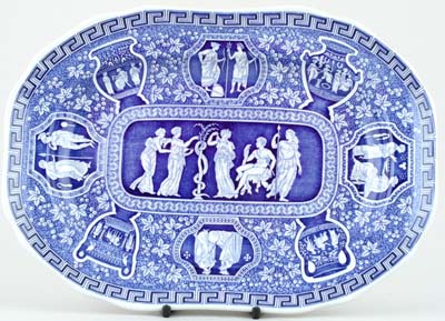 極美品 スポード 英国 ブルールーム コンチネンタルビュー ディナープレートA | antique FEELPORT アンティーク食器の専門店